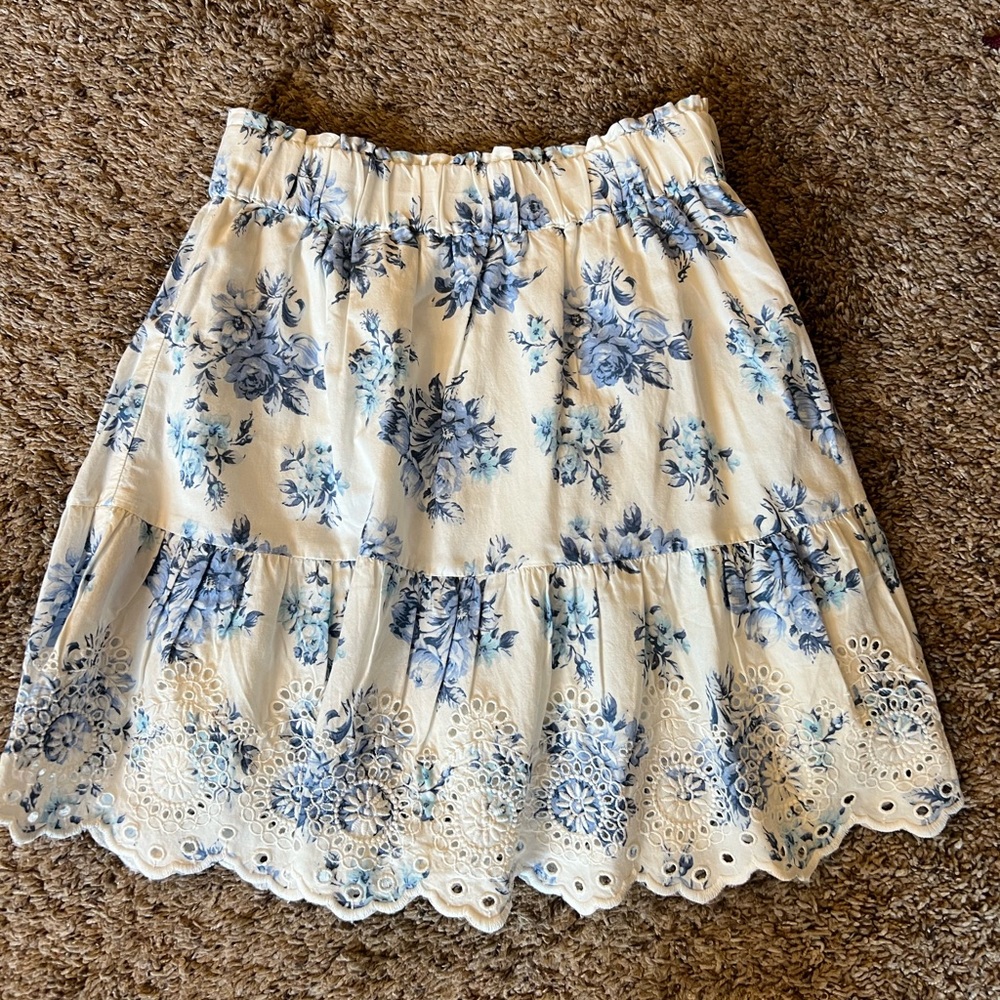 NWT Loft Floral and Eyelet Skirt